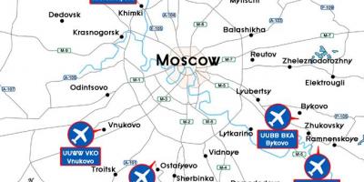 Moscow sân bay bản đồ của thiết bị đầu cuối