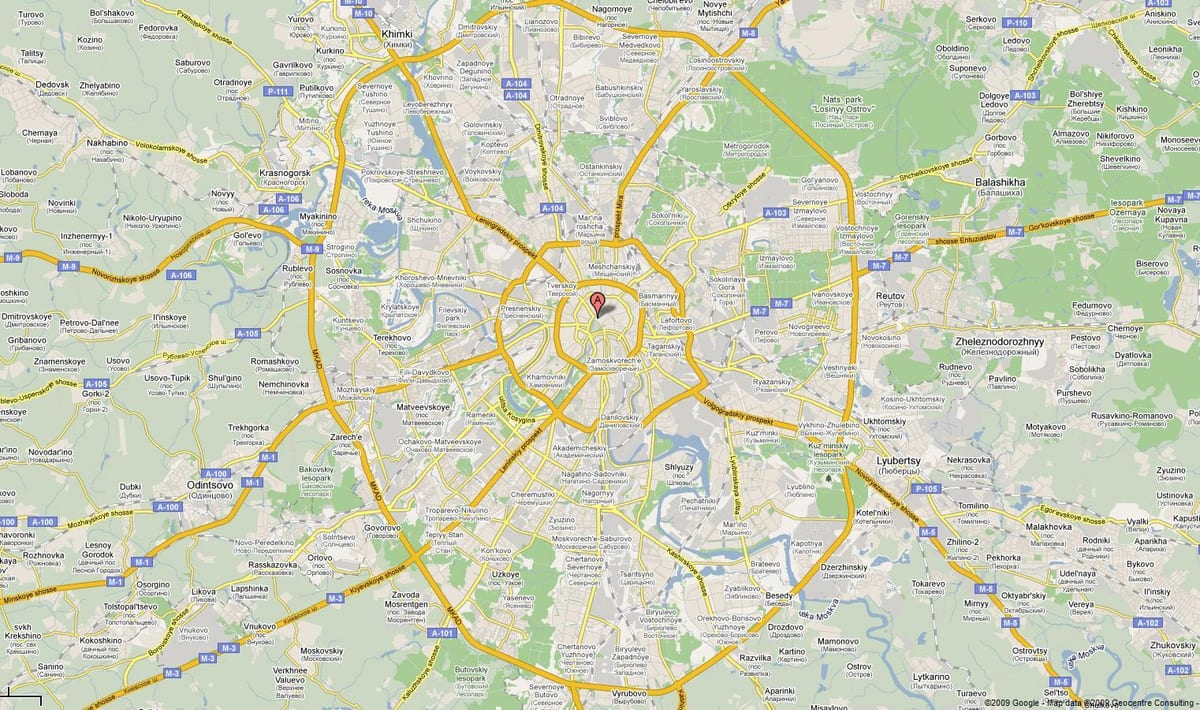 Moskva bản đồ đường cao tốc