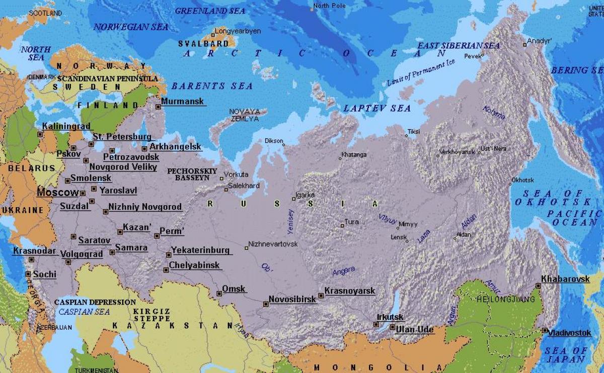bản đồ của Nga