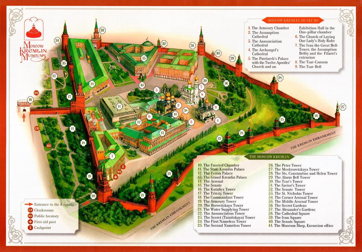 Kremlin Moscow bản đồ