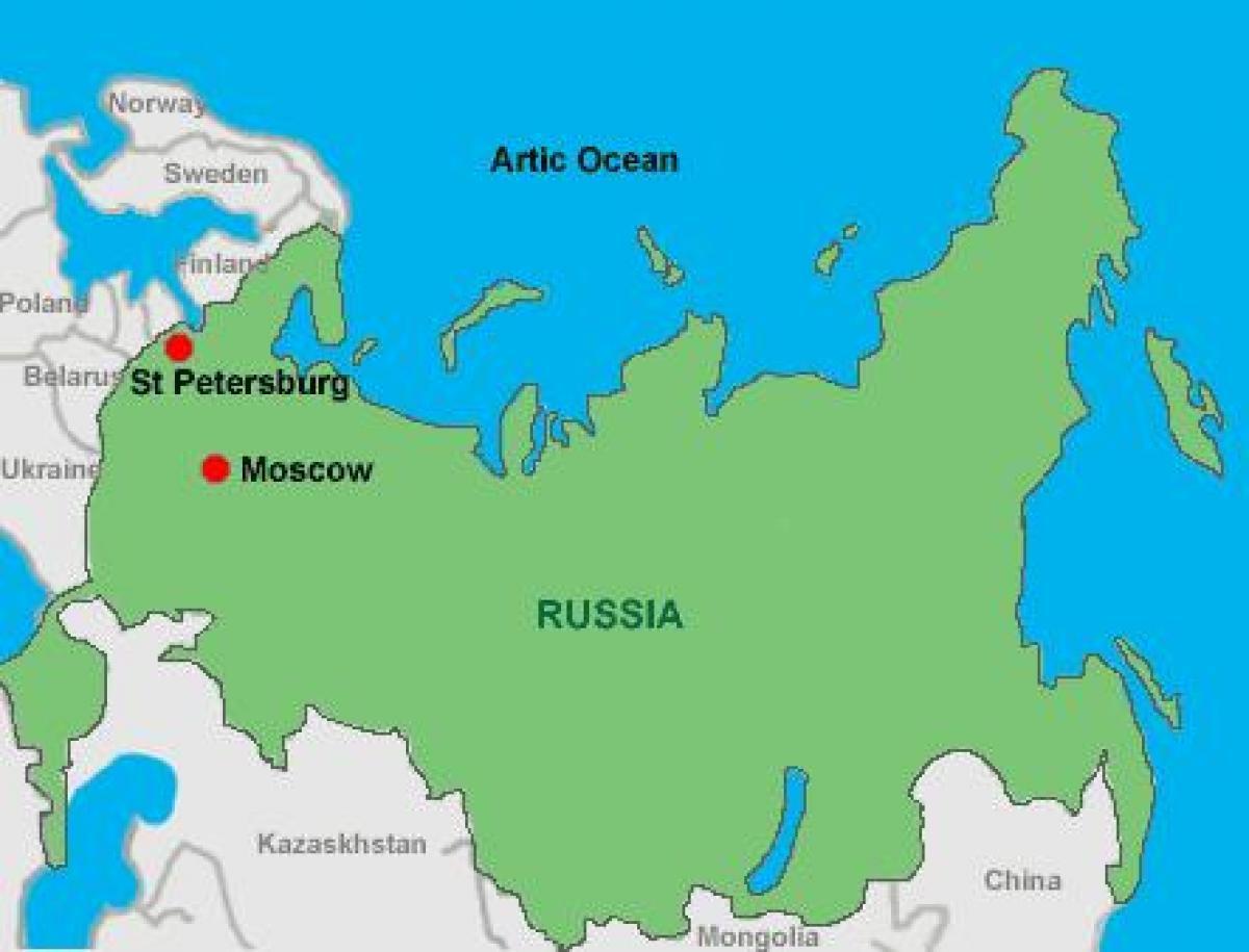 Moscow và st Petersburg bản đồ