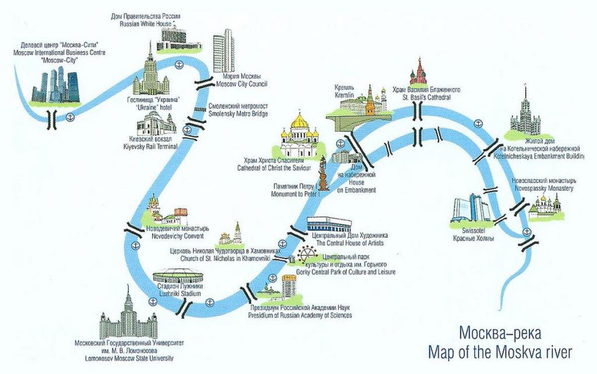 Moskva sông bản đồ