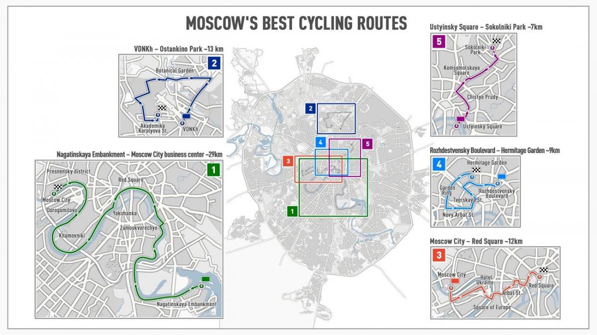 Moskva xe đạp bản đồ
