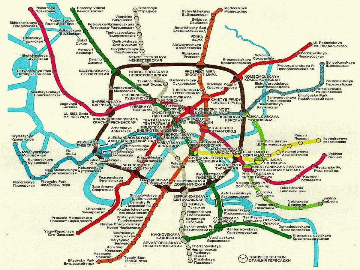 Moscow bản đồ đường sắt