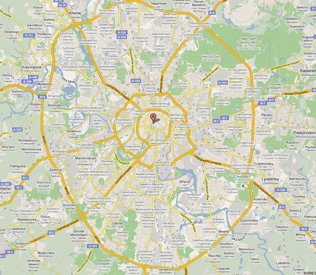 Moskva ngoại ô bản đồ