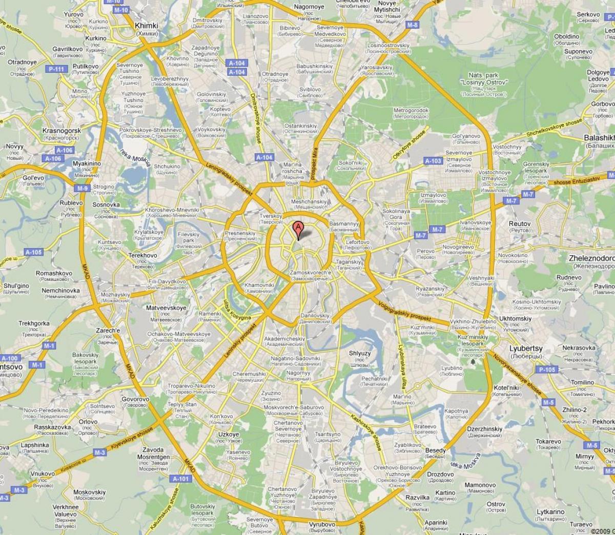 Moskva ngoại ô bản đồ
