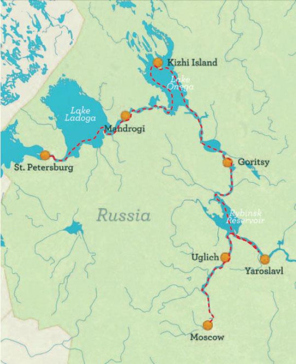 bản đồ của St Petersburg cruise