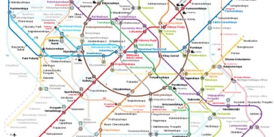 Ga tàu điện ngầm Moscow bản đồ