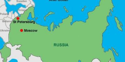 Moscow và st Petersburg bản đồ