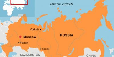 Moscow vị trí trên bản đồ