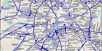 Bản đồ của Moscow xe điện