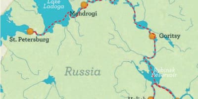 Bản đồ của St Petersburg cruise